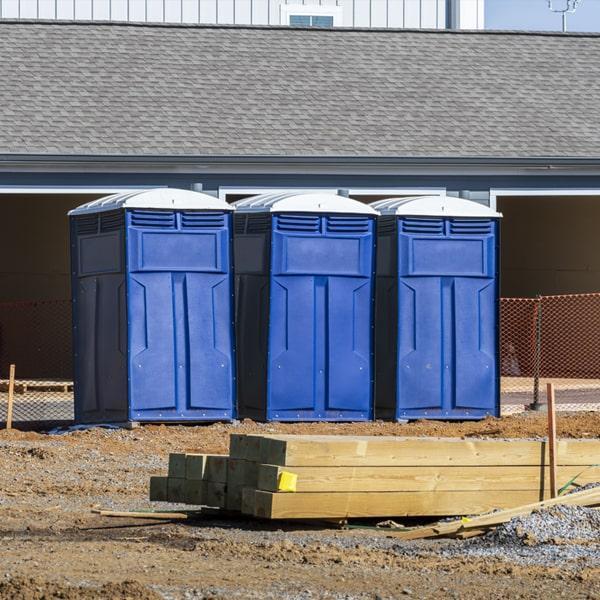 Heavy-duty construction site porta potty in Whittier, California